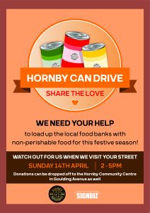 Hornby CAN DRIVE for our local foodbanks @ Hornby